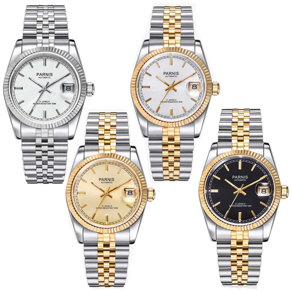 Rolex Watch Datejust - Reloj automático Parnis de 36mm para