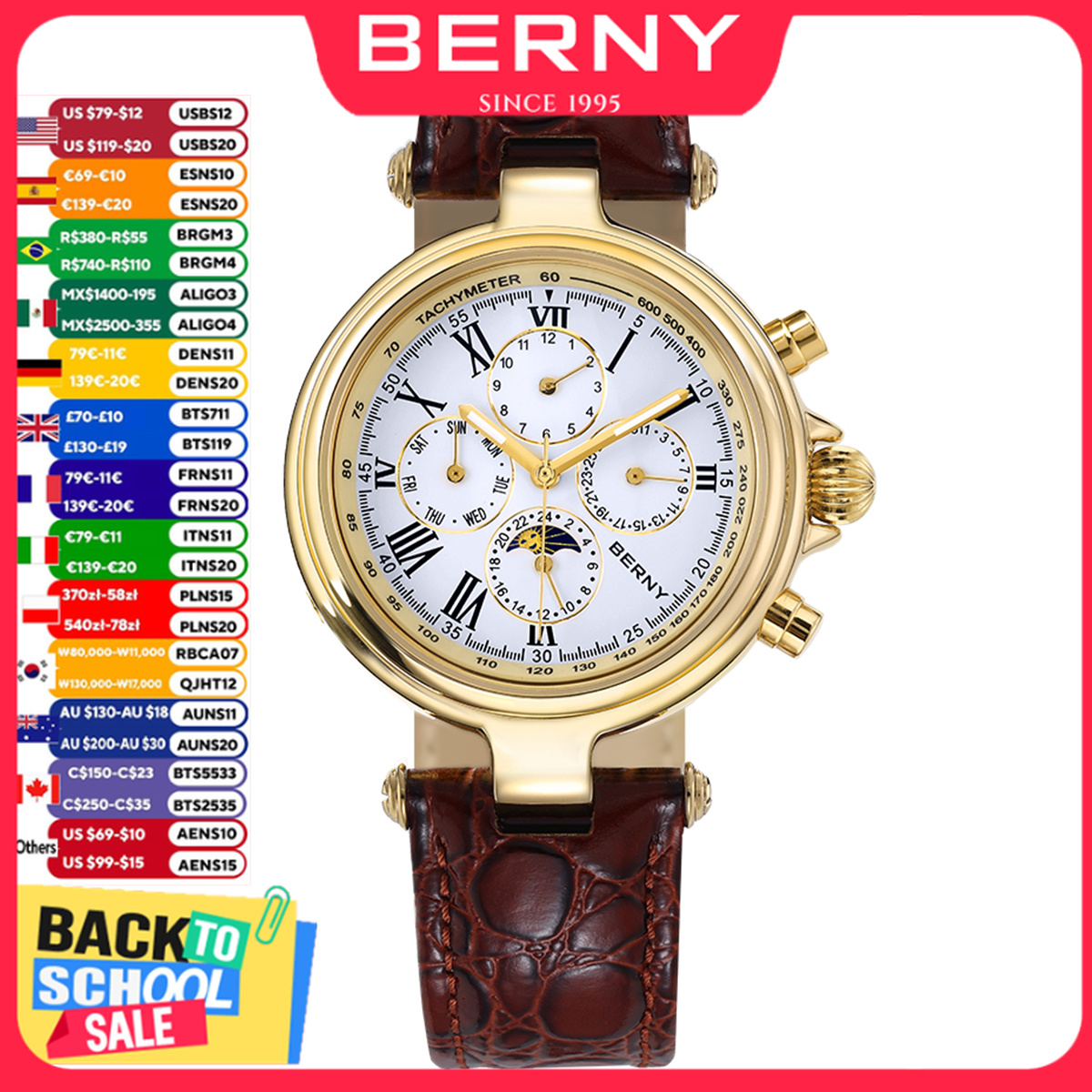Seiko Watch Prospex - Reloj BERNY Retro automático para hombre,