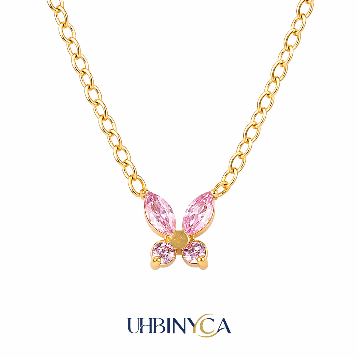 Butterfly Clasp Deployant - Collar con Colgante de Mariposa de