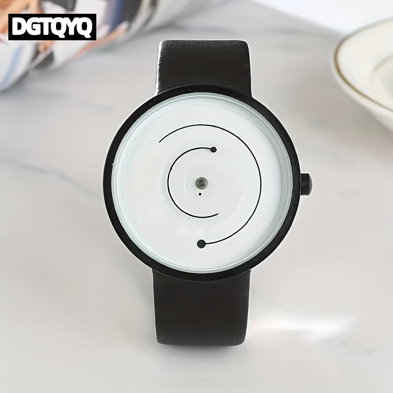 Leather Watch Band Men - Reloj Creativo de Moda para Hombre,