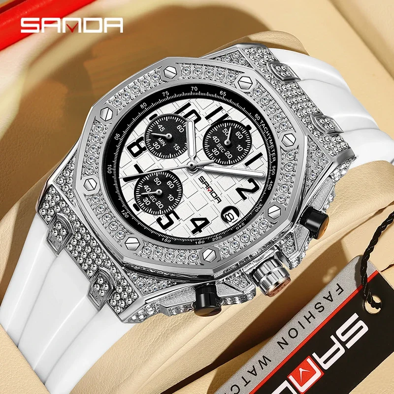Rubber Strap Diver - Reloj de Cuarzo SANDA 7026 para