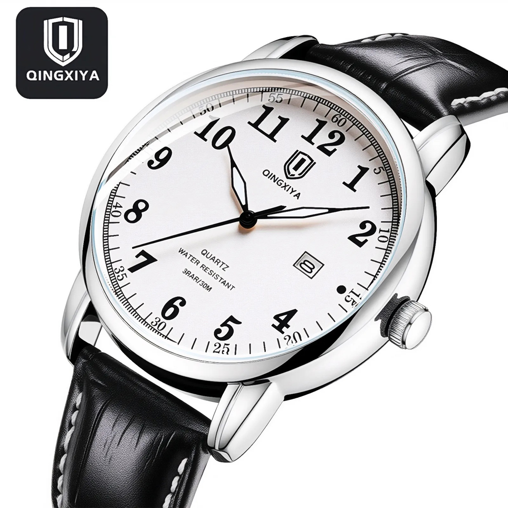 Leather Watch Band Men - Relojes QINGXIYA de negocios para hombre,
