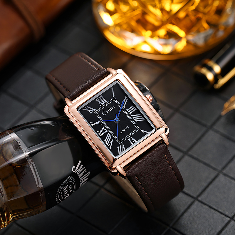 Nuevo reloj de cuarzo con esfe - Leather Watch Band Men reseña y precio