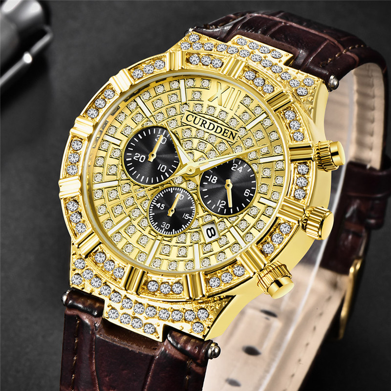 Relojes originales de marca CU - Leather Watch Band Men reseña y precio