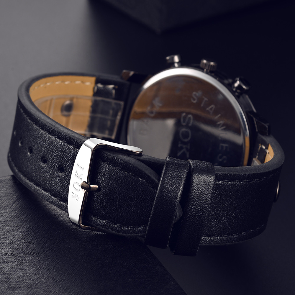 Reloj elegante para hombre, re - Leather Watch Band Men reseña y precio