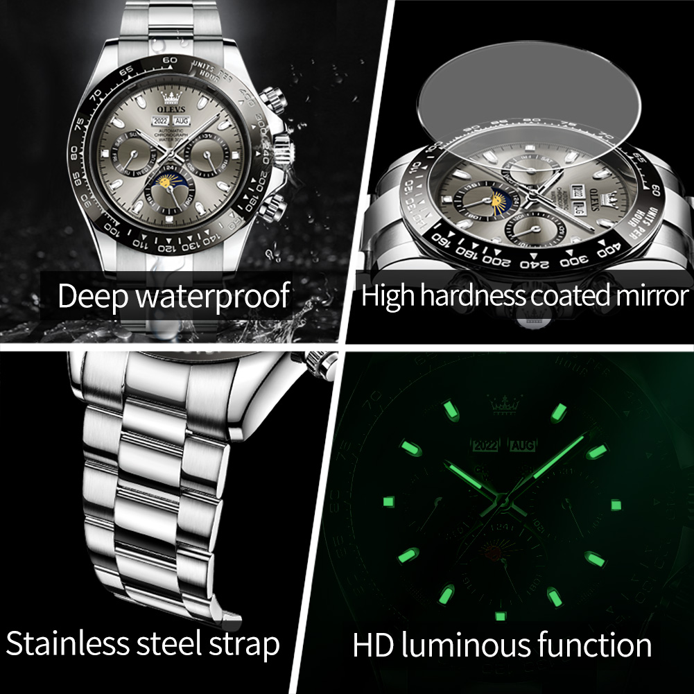 OLEVS 6654 reloj de lujo para  - Rolex Watch Datejust reseña y precio