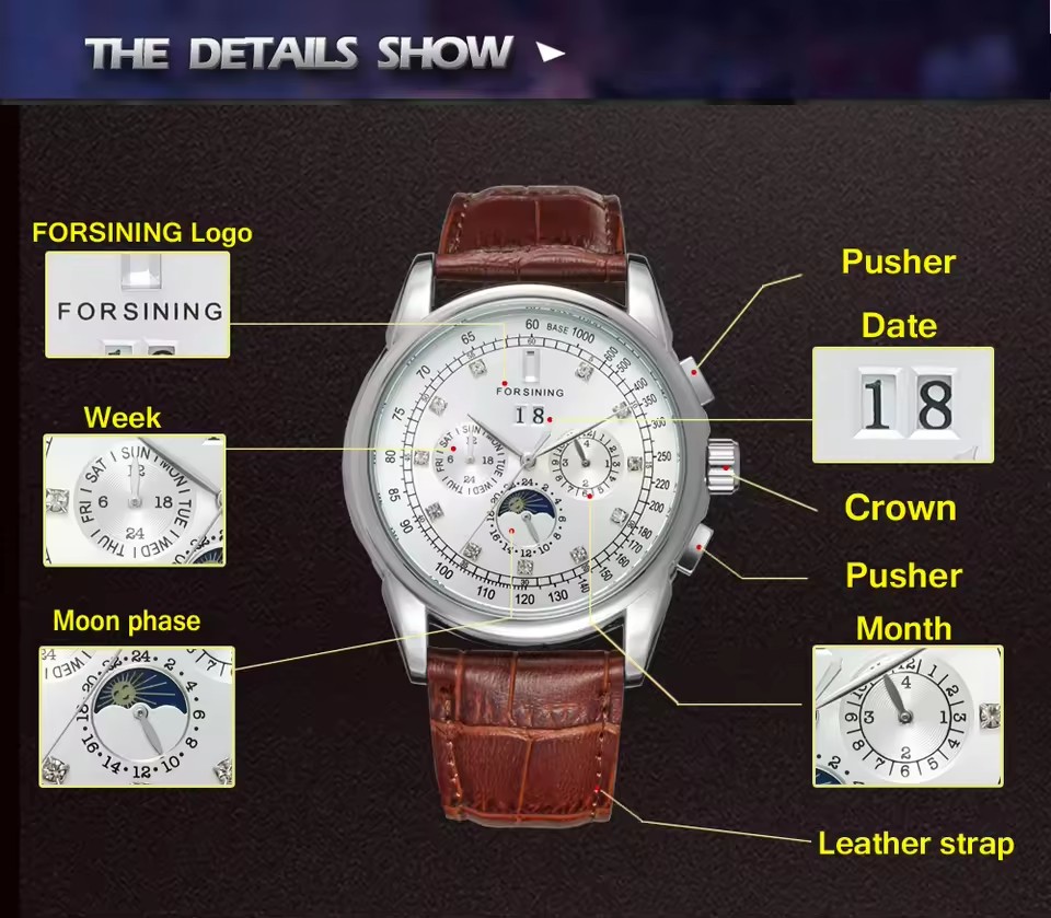 FORSINING réplica multifuncion - Patek Philippe Watch Nautilus reseña y precio