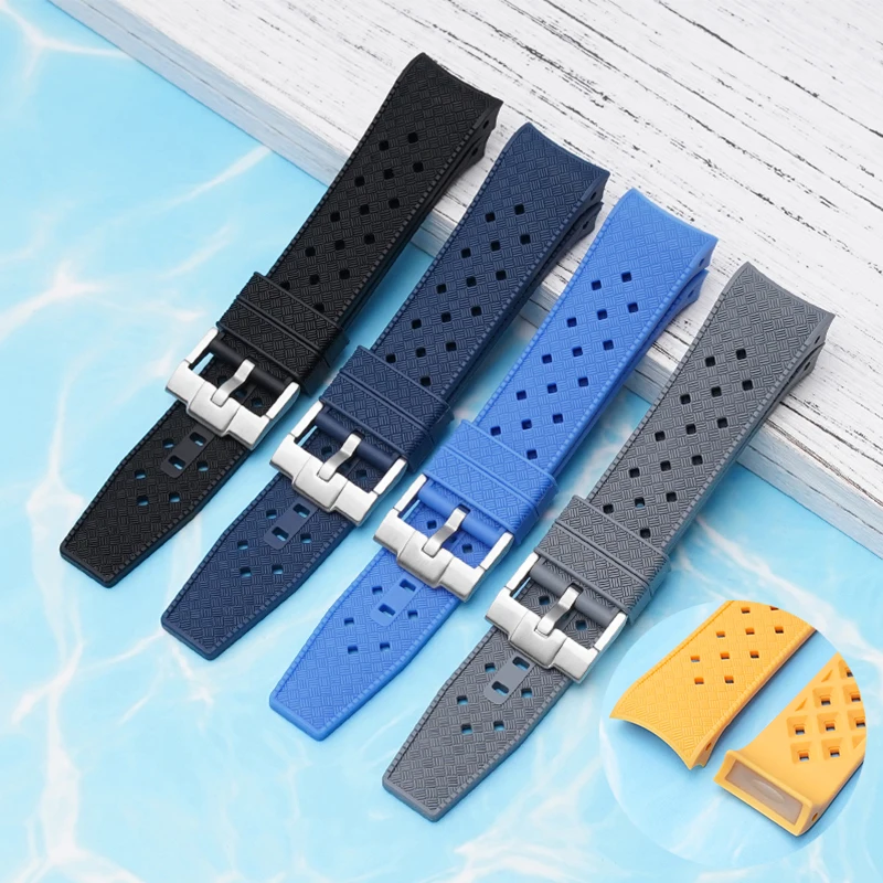 Correa de extremo curvado para - Silicone Watch Band 22Mm reseña y precio