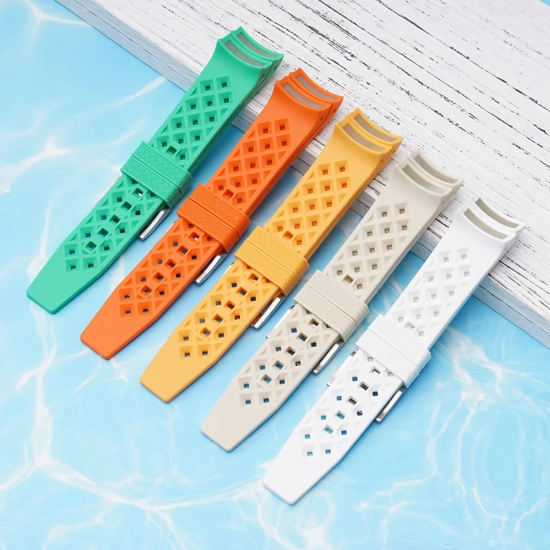 Correa de extremo curvado para - Silicone Watch Band 22Mm reseña y precio