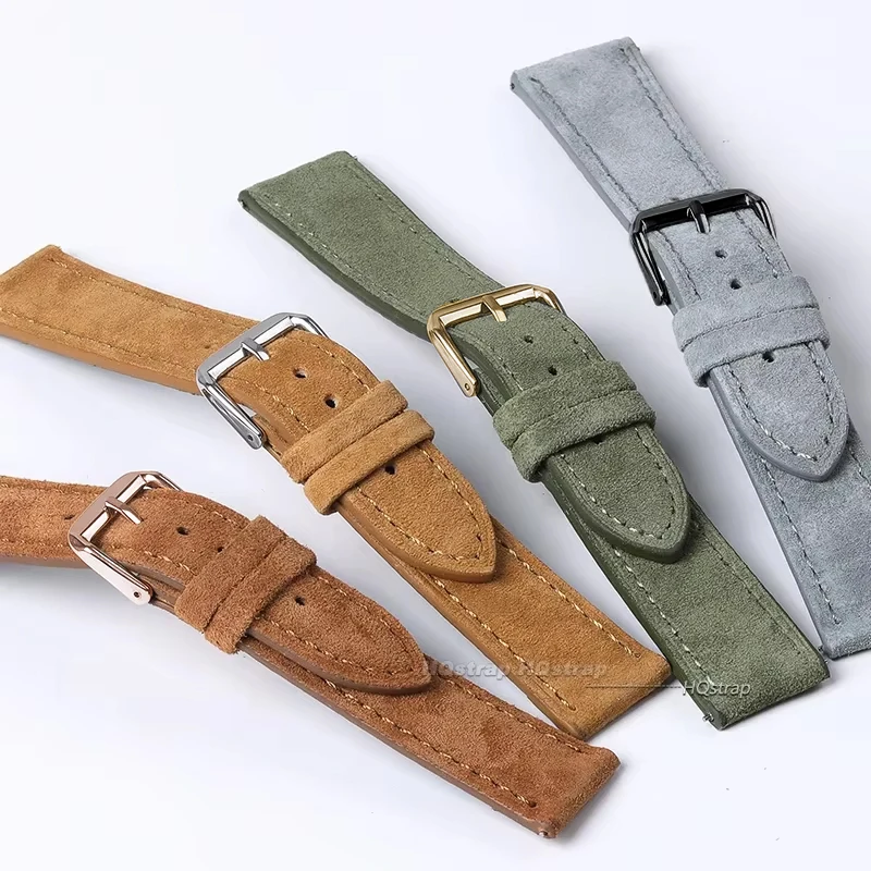 Correa de reloj de cuero genui - Suede Strap Watch reseña y precio